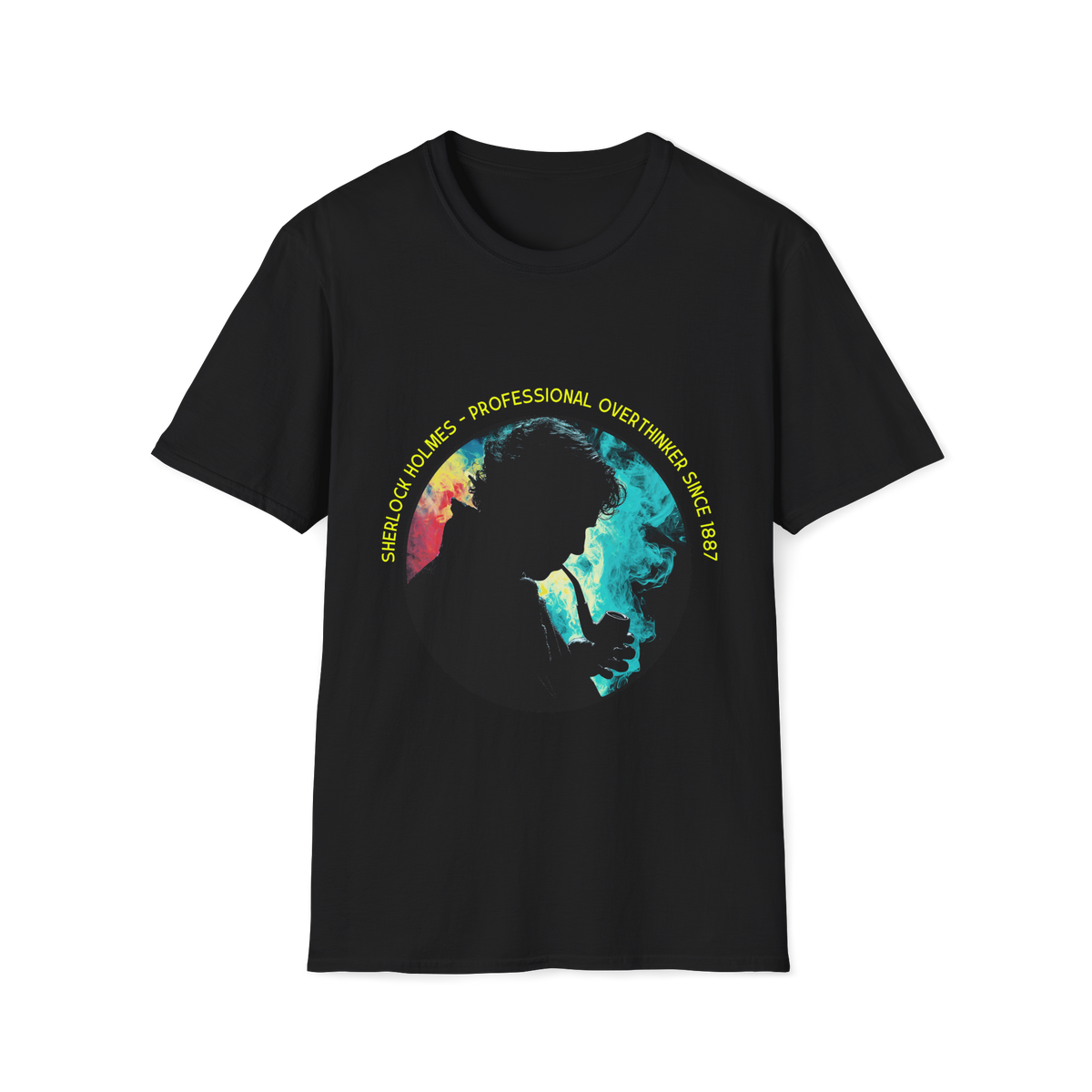 🕵️ Funny T-Shirt - Sherlock Holmes – Professional Overthinker Since 1887, Unisex, Colors ⚫🔵🔴🟡⚪