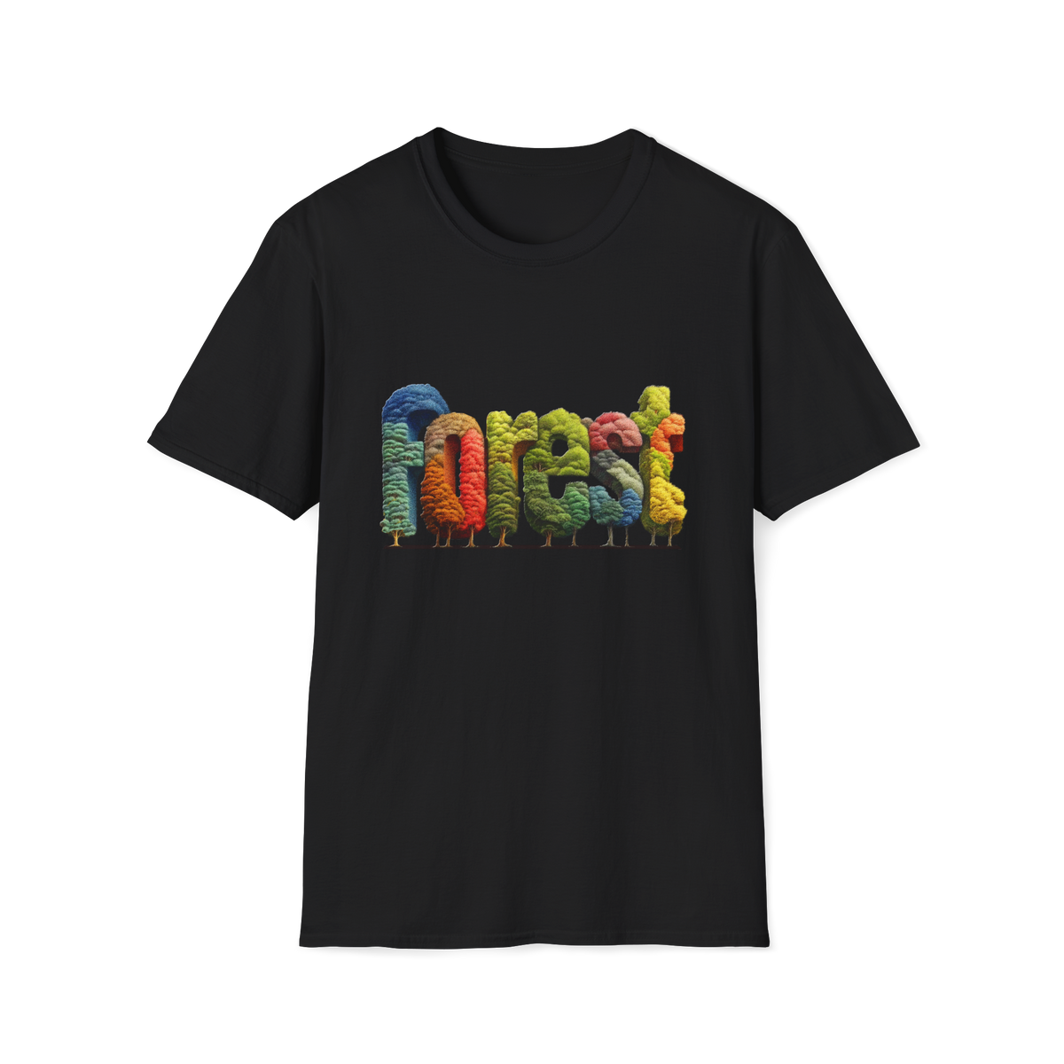 🌲 Forest T-Shirt | Nature Lover Hiking Outdoor Graphic Tee, Unisex, Colors ⚫🔵🔴🟡⚪