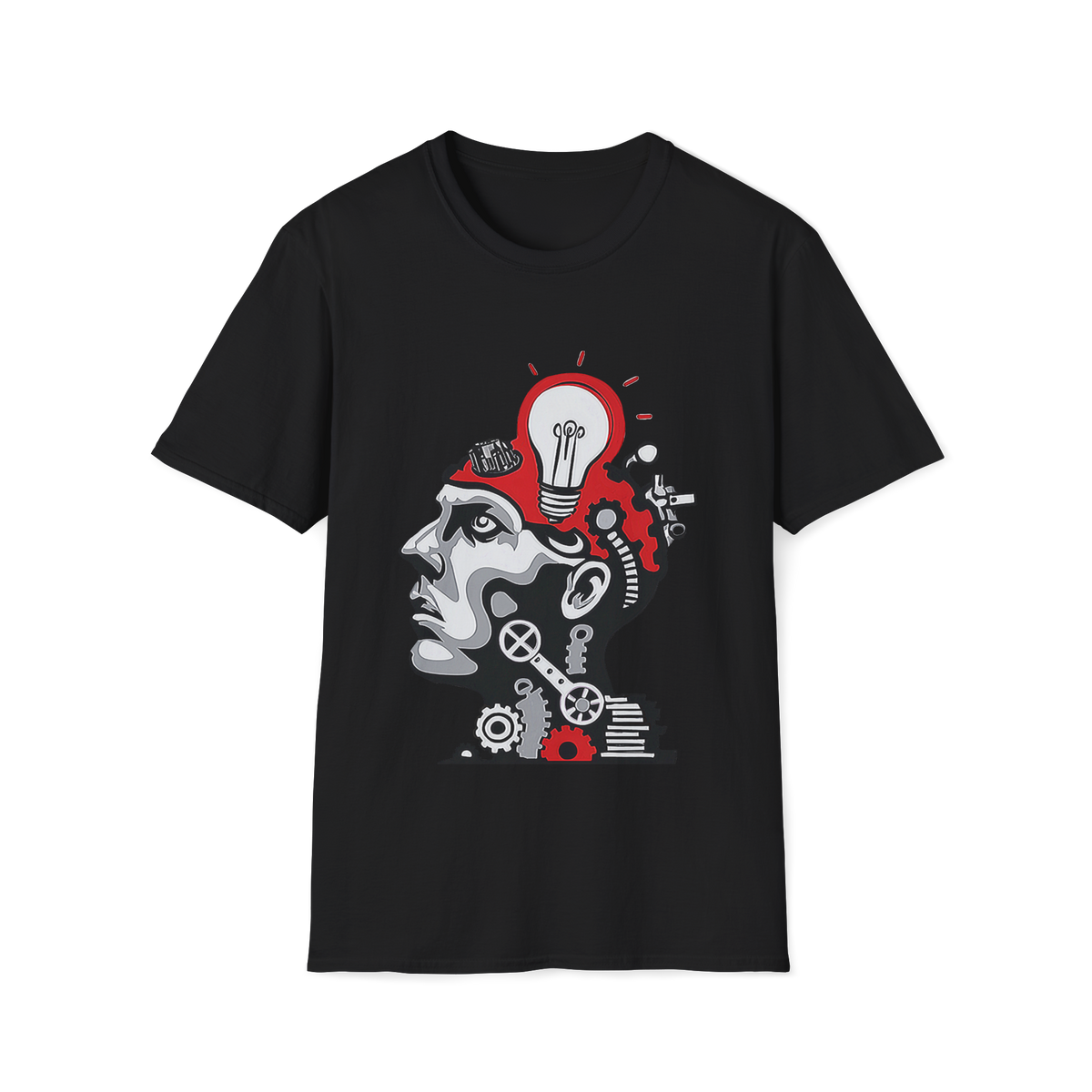 💡 Creative Mind Graphic T-Shirt, Unisex, Colors ⚫🔵🔴🟡⚪