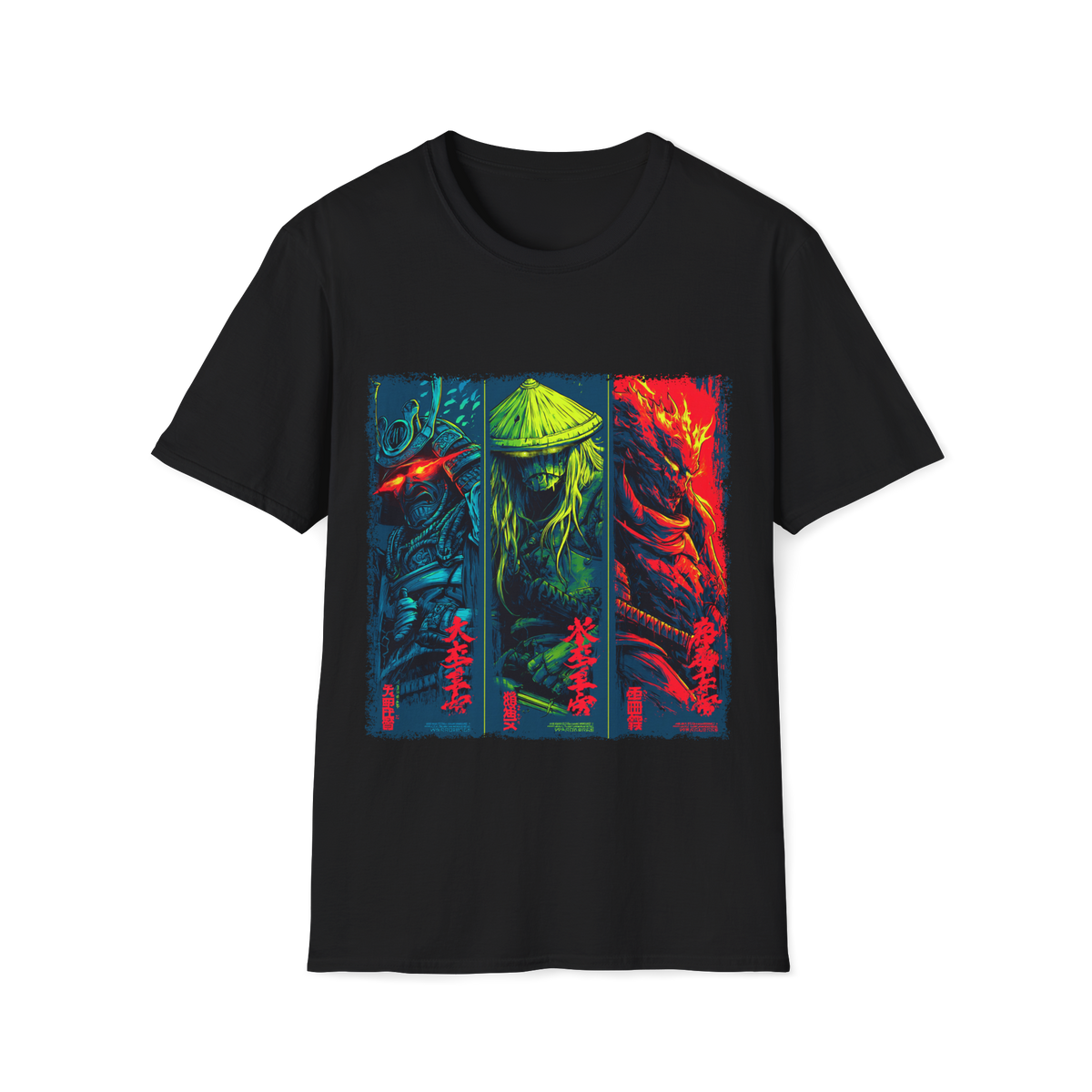 🐱‍👤 The Fighters – Bold Warrior Combat T-Shirt, Unisex, Colors ⚫🔵🔴🟠🟡⚪