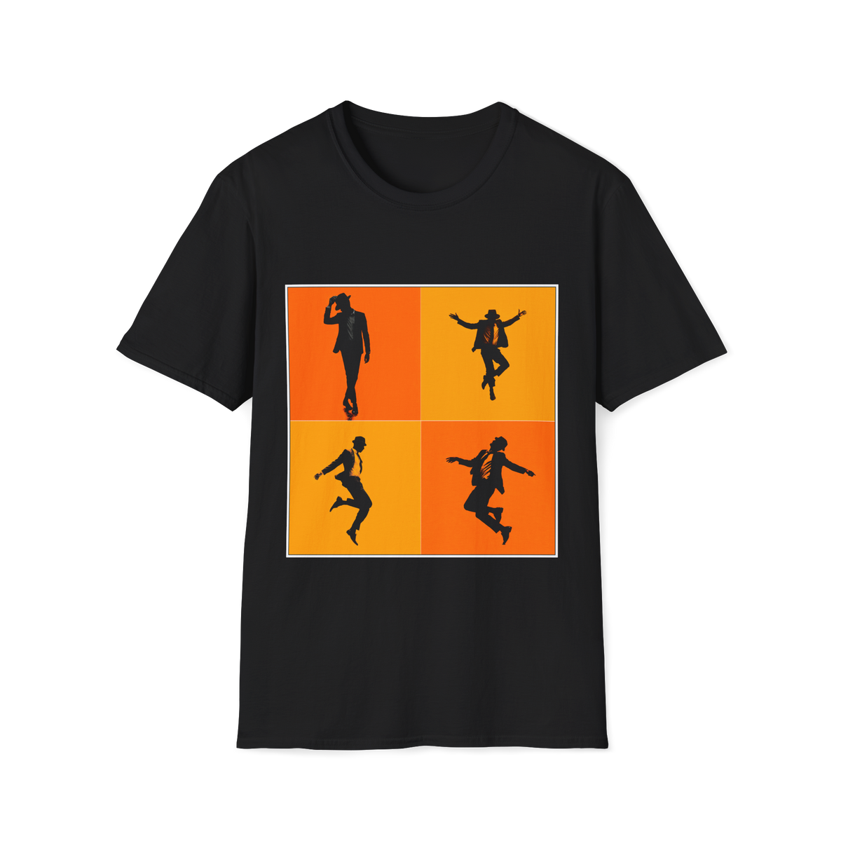 🕺 Graceful Dance Silhouette Graphic T-Shirt, Unisex, Colors ⚫🔵🔴🟠🟡⚪