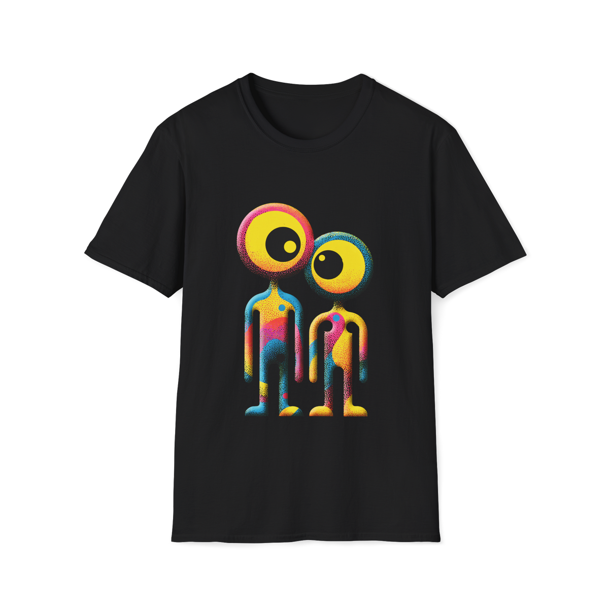 ❤️ Dot Lovers T-Shirt – Minimalist Design Tee, Unisex, Colors ⚫🔵🔴🟠🟡⚪