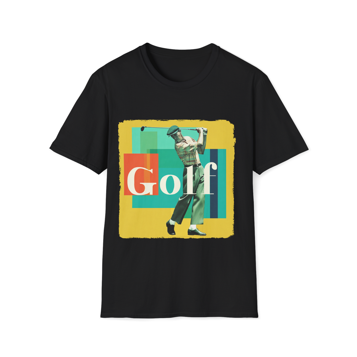⛳ Golf Mode On – Classic Retro Golfer T-Shirt, Unisex, Colors ⚫🔵🔴🟠🟡⚪