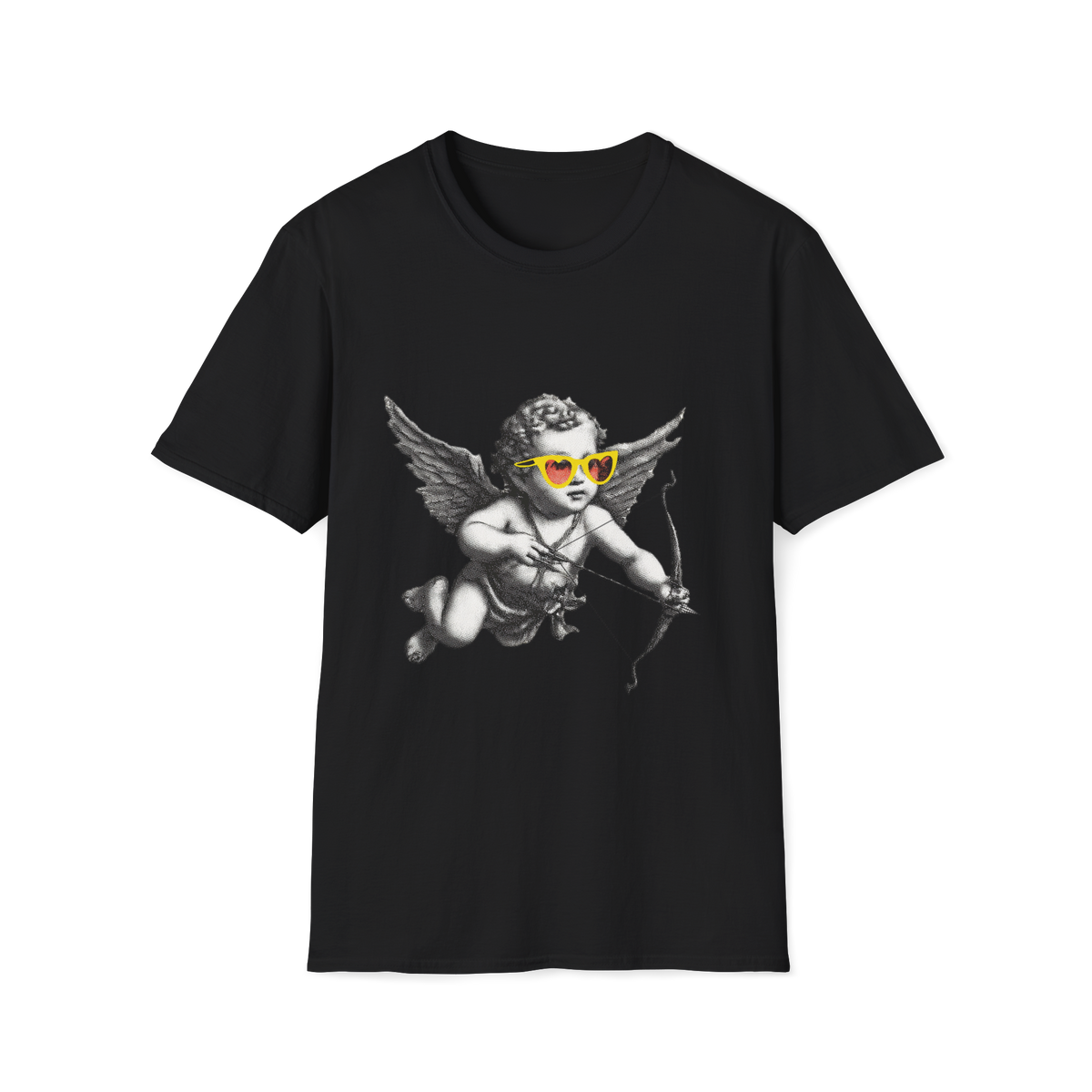 👼 Cute Cupid Angel T-Shirt, Unisex, Colors ⚫🔵🔴🟠🟡⚪