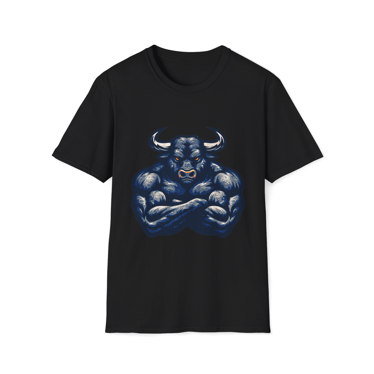🐃 Built Different T-Shirt: The Bull Has Entered the Gym, Unisex, Colors ⚫🔵🔴🟠🟡⚪