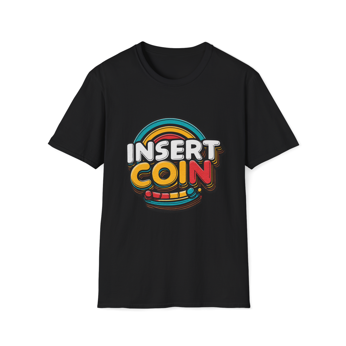 🕹️ Inset Coin for Extra Life Graphic T-Shirt, Unisex, Colors ⚫🔵🔴🟡⚪