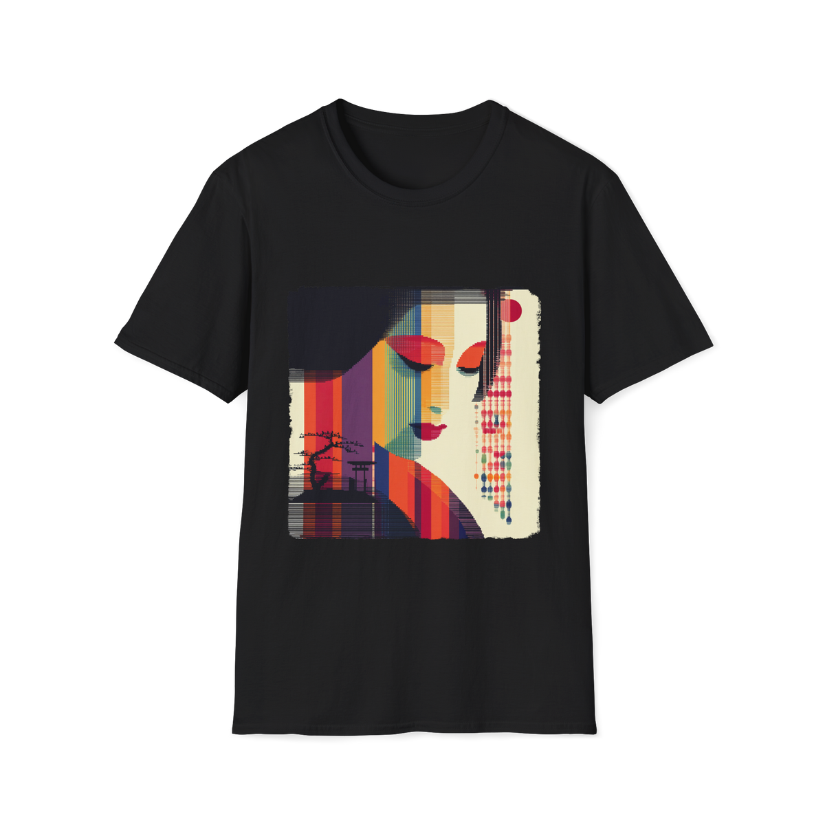 🎎 Traditional Japanese Art T-Shirt | Elegant Kyoto-Inspired Graphic Tee, Unisex, Colors ⚫🔵🔴🟡⚪