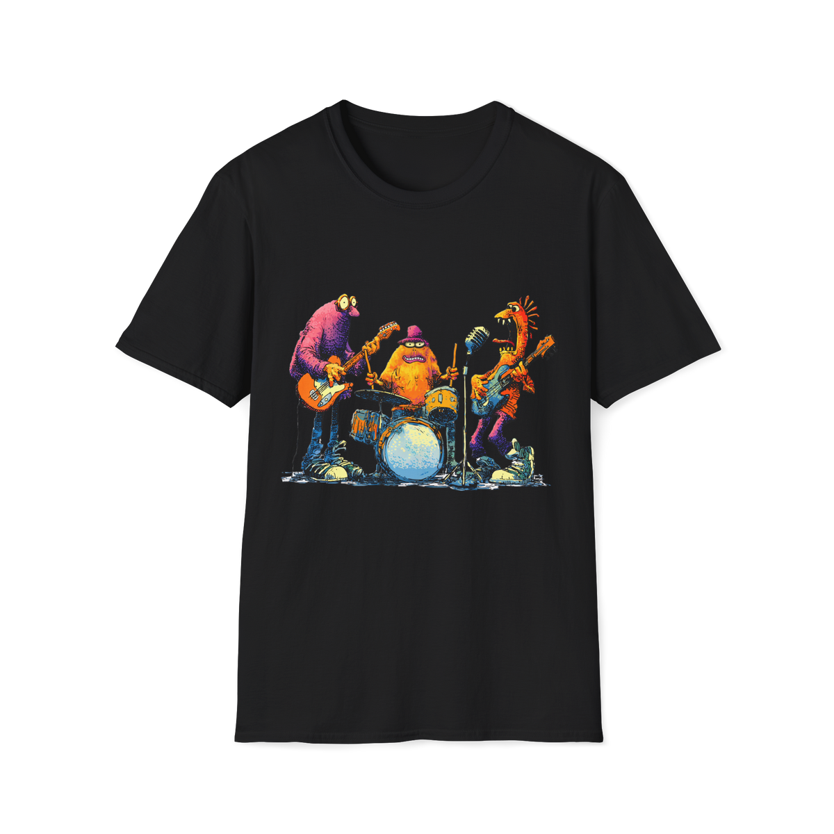 🤘 Funny Rock Band T-Shirt, Unisex, Colors ⚫🔵🔴🟡⚪