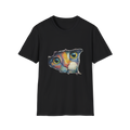 🐱 Cute Cat Peeking T-Shirt – Funny Cat Lover Gift, Unisex, Colors ⚫🔵🔴🟠🟡⚪