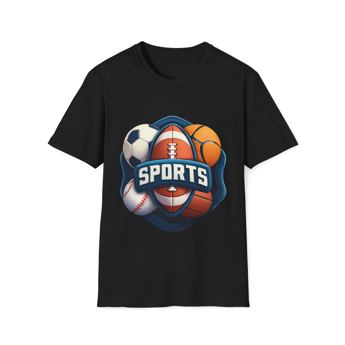 🏈 Performance Sports T-Shirt – Athletic Fit Training, Unisex, Colors ⚫🔵🔴🟠🟡⚪