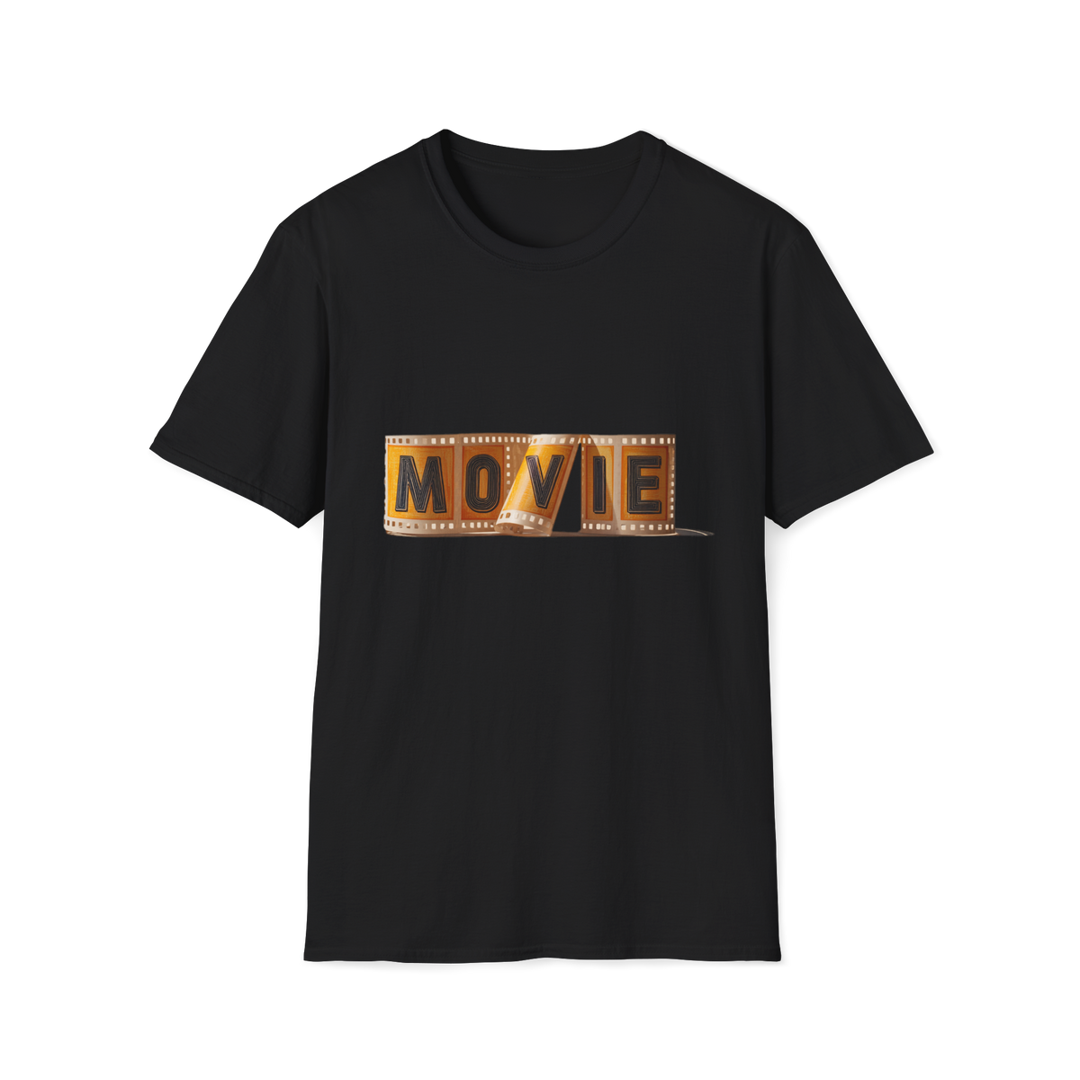 🎞️ MOVIE Film Reel T-Shirt – Vintage Cinema Lover, Unisex, Colors ⚫🔵🔴🟡⚪
