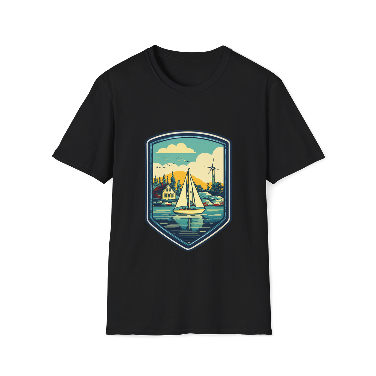 ⛵ Peaceful Sports T-Shirt, Unisex, Colors ⚫🔵🔴🟠🟡⚪