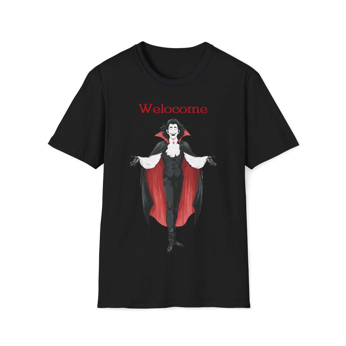 👹 Dracula Gothic T-Shirt – Dark Vampire Graphic T-Shirt, Unisex, Colors ⚫🔵🟢🟠🟡⚪