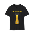 👽 Funny T-Shirt - UFO Pizza Abduction Take Me to Your Chef!, Unisex, Colors ⚫🔵🔴🟢🟠🟡⚪