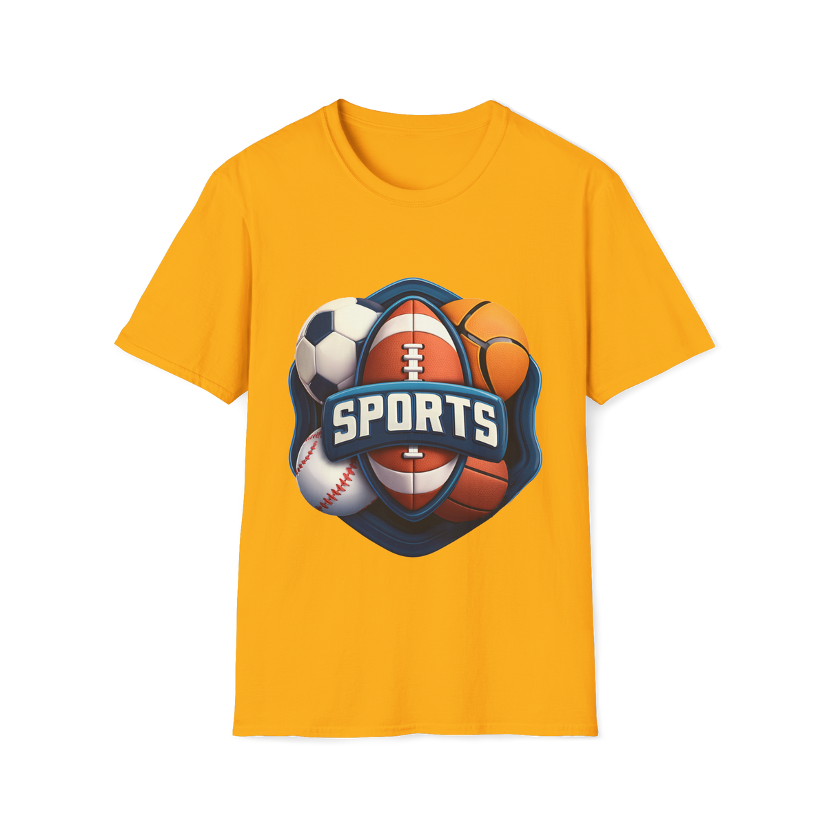 🏈 Performance Sports T-Shirt – Athletic Fit Training, Unisex, Colors ⚫🔵🔴🟠🟡⚪