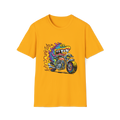 🚴 Camiseta de ciclista de dibujos animados – Divertida camiseta gráfica de aventura en bicicleta para amantes de la bicicleta