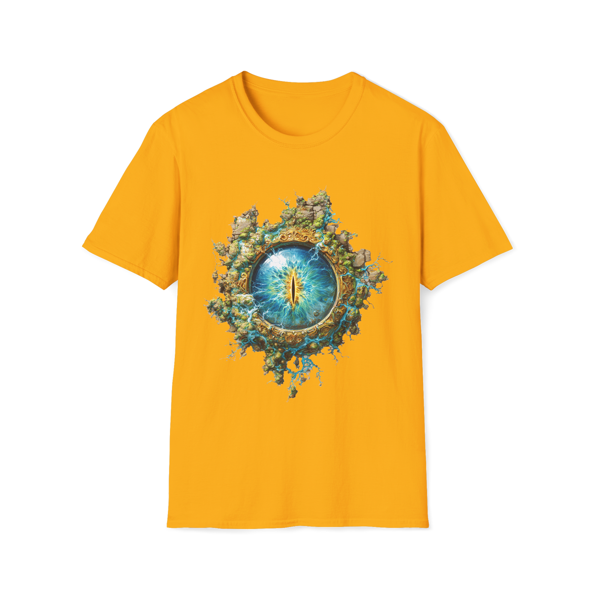👁️ Mystical All-Seeing Eye T-Shirt – Cosmic Spiritual Vision, Unisex, Colors ⚫🔵🔴🟡⚪