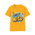 🐯 Wild-Leopard Graphic T-Shirt | Fierce Big Cat Nature Tee, Unisex, Colors ⚫🔵🔴🟠🟡⚪