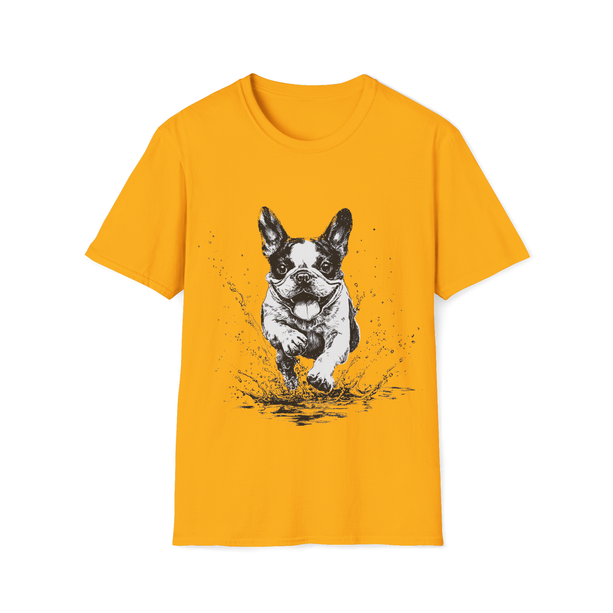 🐶 Happy Dog T-Shirt, Unisex, Colors ⚫🟡⚪