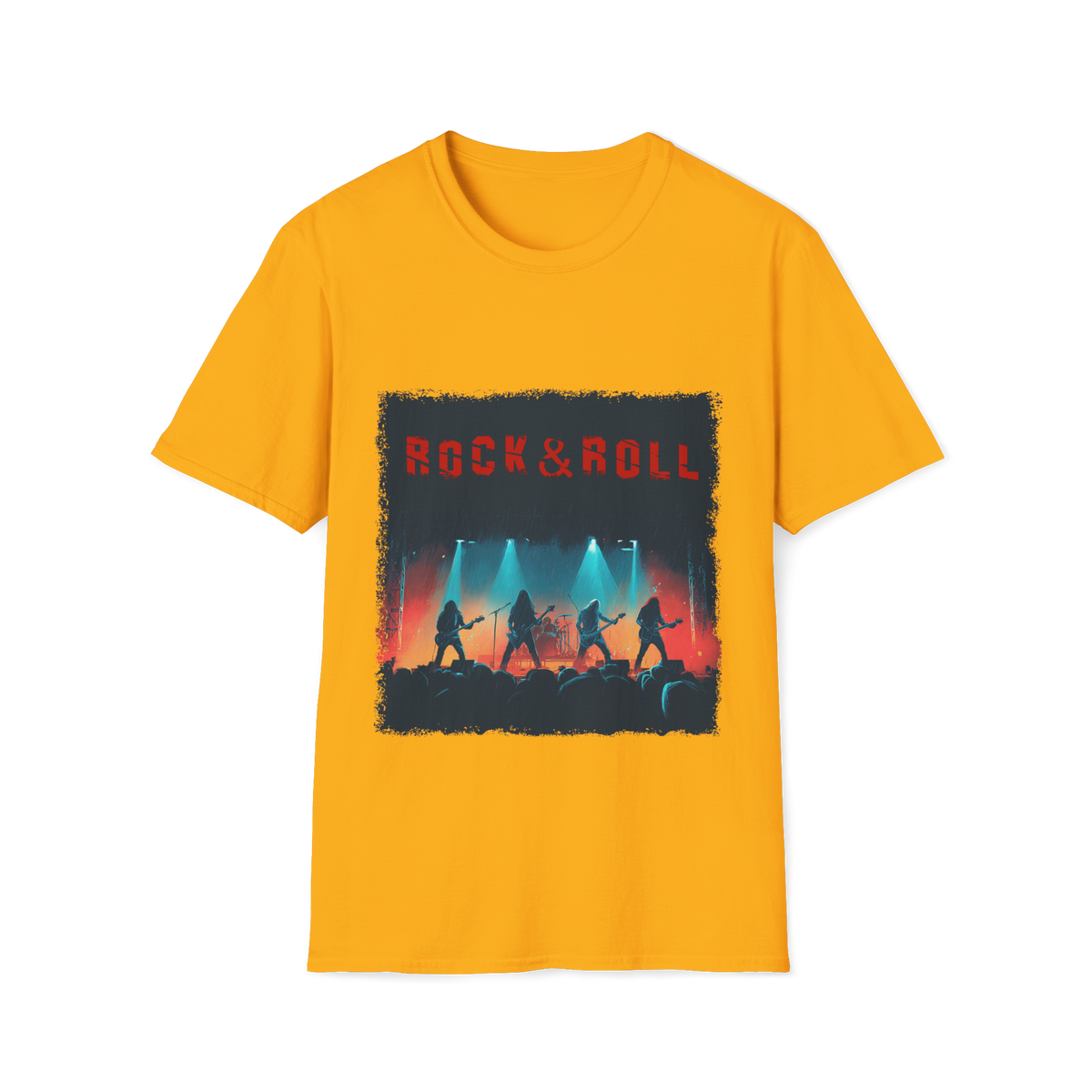 🤘 Rock&Roll Graphic T-Shirt, Unisex, Colors ⚫🔵🔴🟡⚪