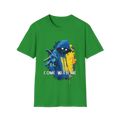 🚶‍♂️ COME WITH ME – Superhero Style Graphic T-Shirt, Unisex, Colors ⚫🔵🔴🟢🟡⚪