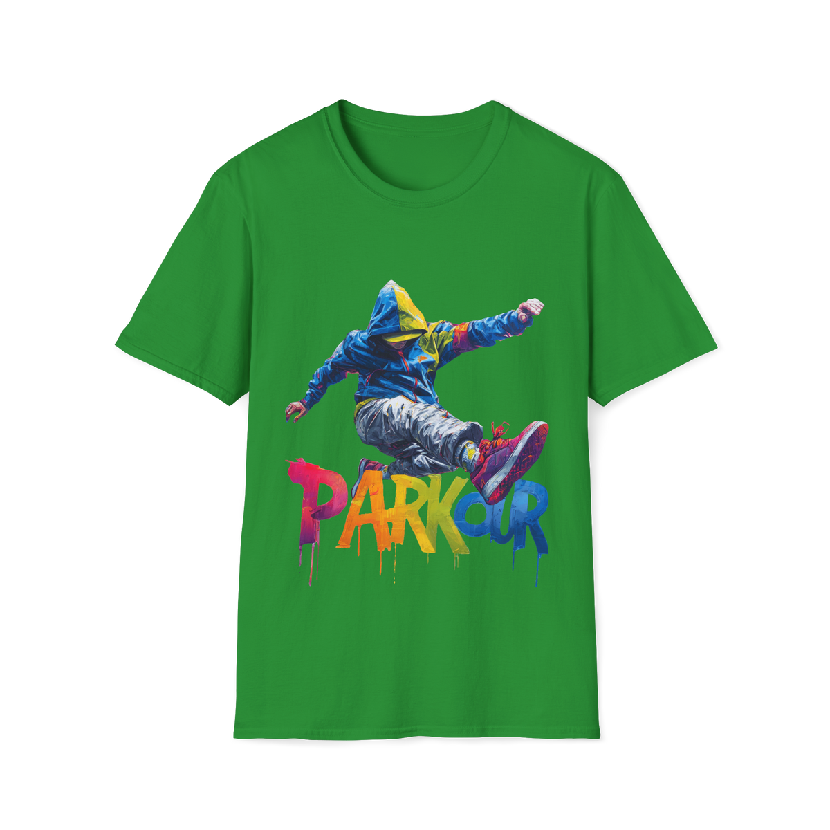 🤸 Parkour Freedom – Urban Free running Streetwear Sports T-Shirt, Unisex, Colors ⚫🔵🔴🟡⚪