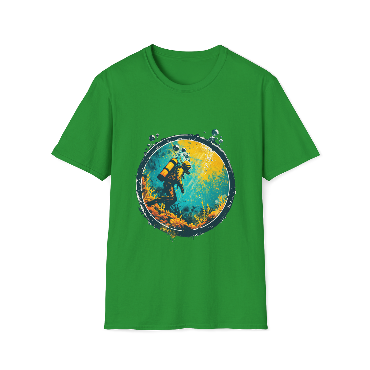 🤿 Dive into Adventure – Scuba Diving Sports T-Shirt, Unisex, Colors ⚫🔵🔴🟠🟡⚪