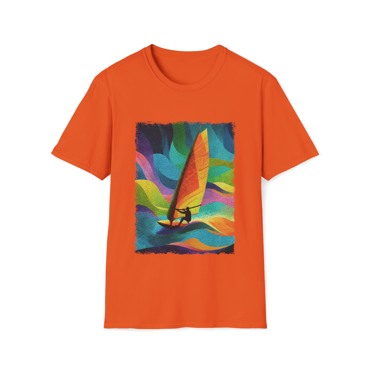 🏄 Ride the Wind – Windsurfing Adventure Sports T-Shirt, Unisex, Colors ⚫🔵🔴🟠🟡⚪