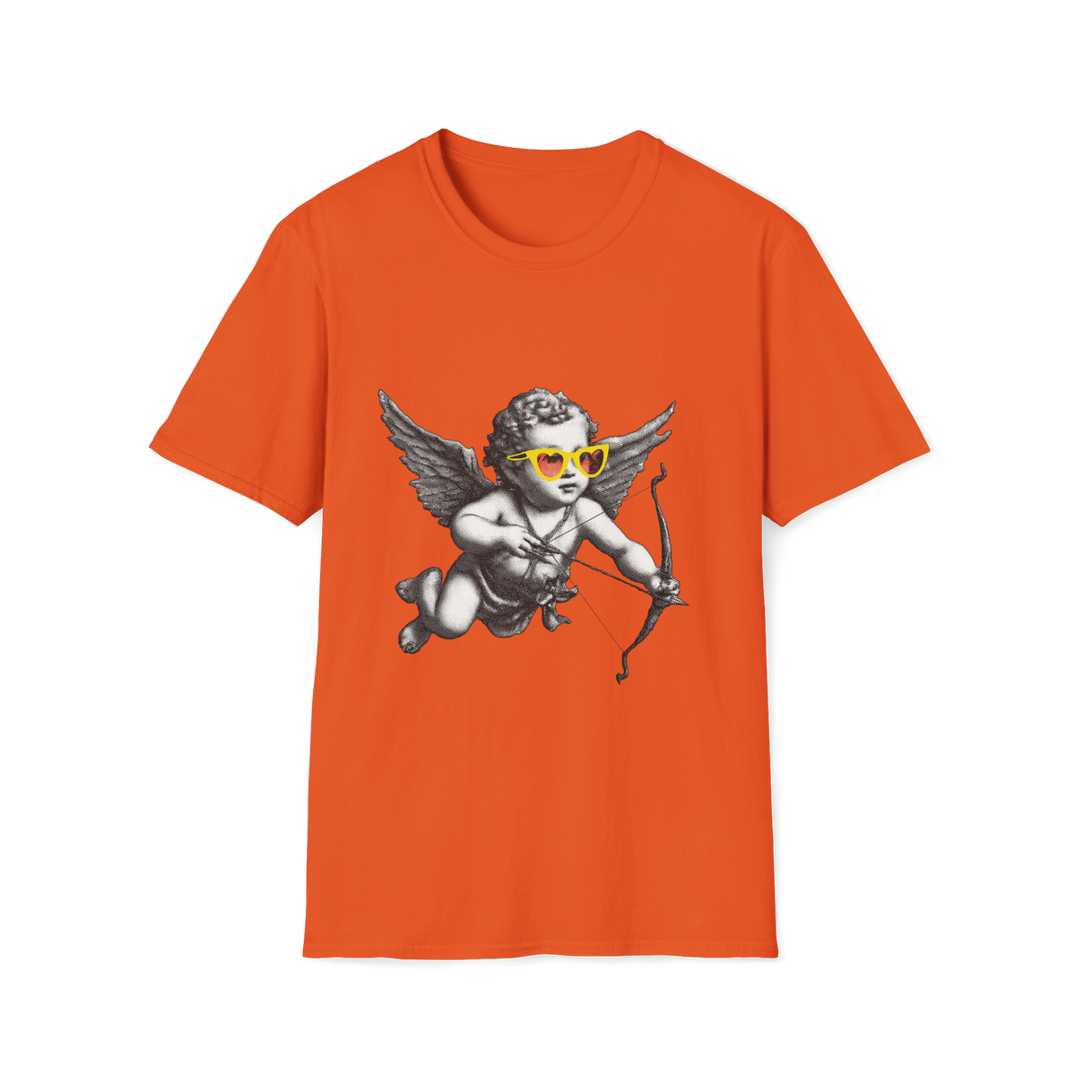 👼 Cute Cupid Angel T-Shirt, Unisex, Colors ⚫🔵🔴🟠🟡⚪