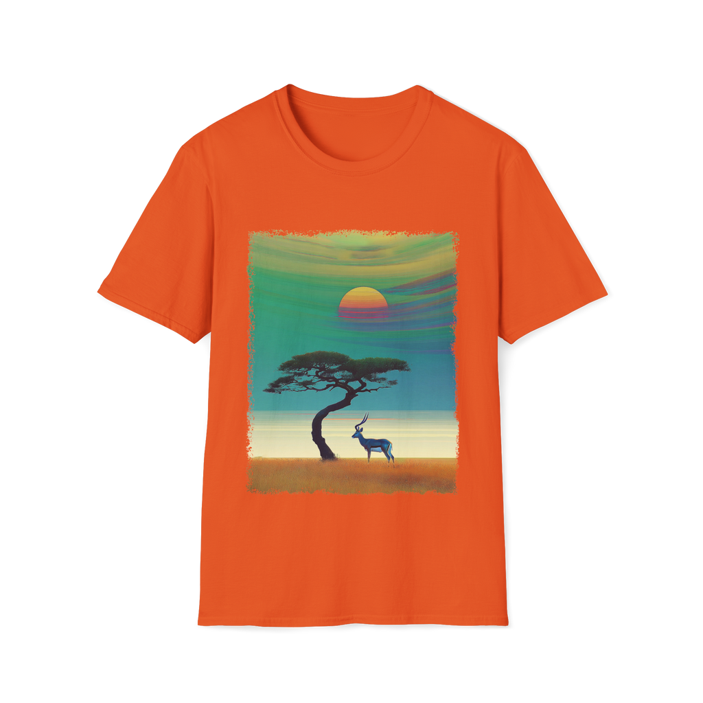 🦌 Majestic Africa Wildlife Nature T-Shirt, Unisex, Colors ⚫🔵🔴🟠🟡⚪