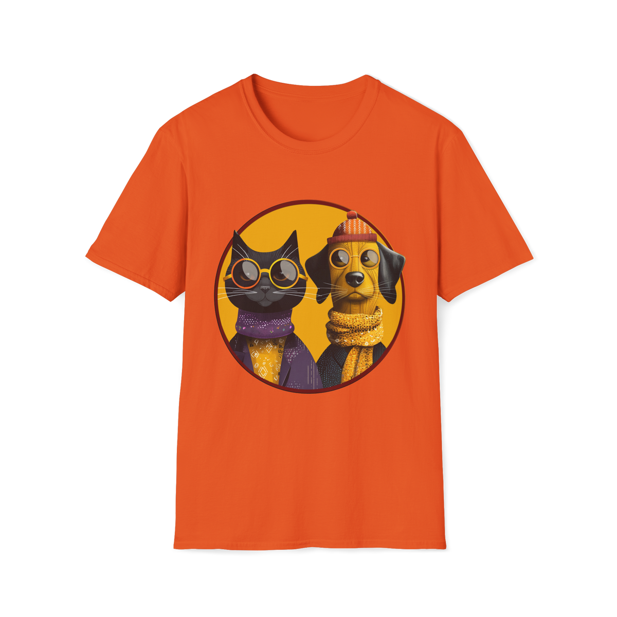 ❤️ Purrfect Match, Ruff Around the Edges T-Shirt, Unisex, Colors ⚫🔵🔴🟡⚪