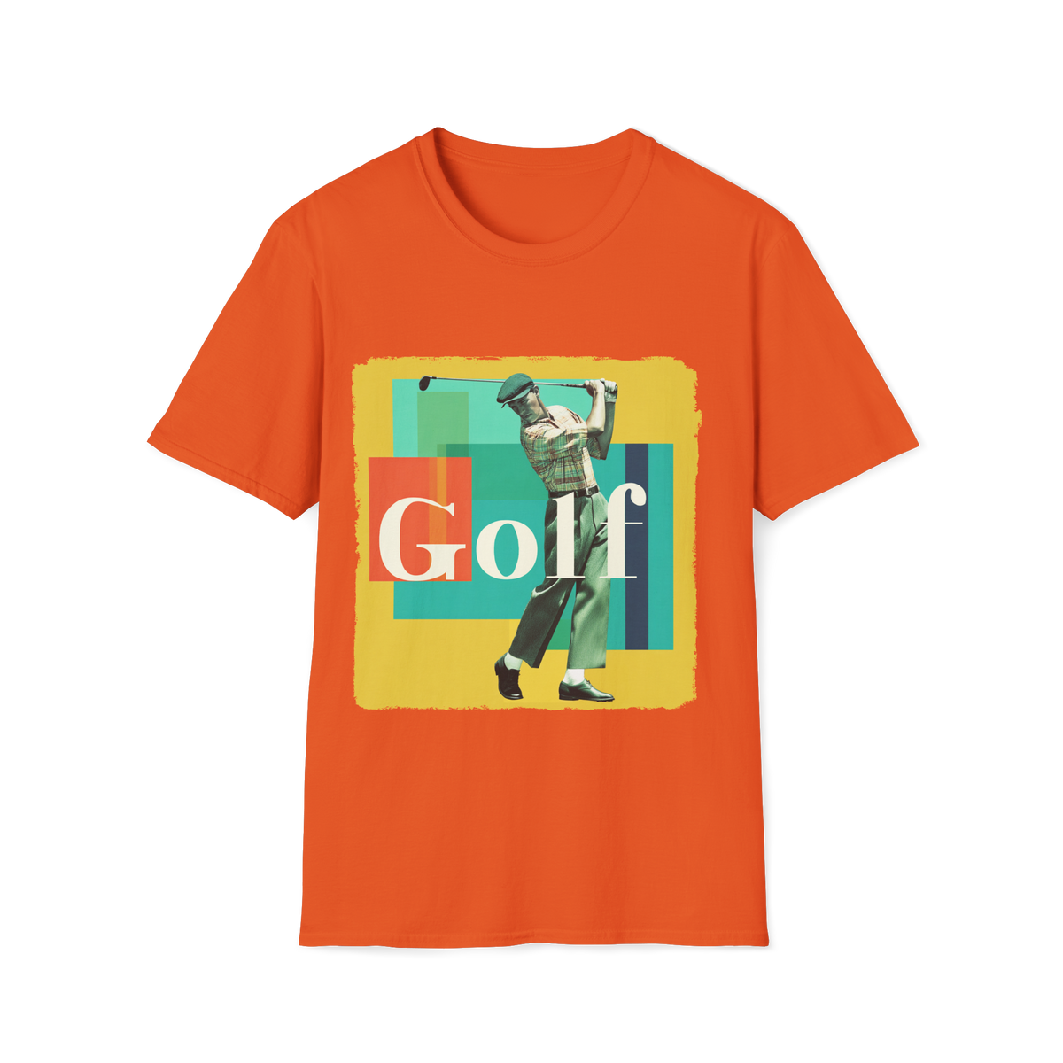 ⛳ Golf Mode On – Classic Retro Golfer T-Shirt, Unisex, Colors ⚫🔵🔴🟠🟡⚪