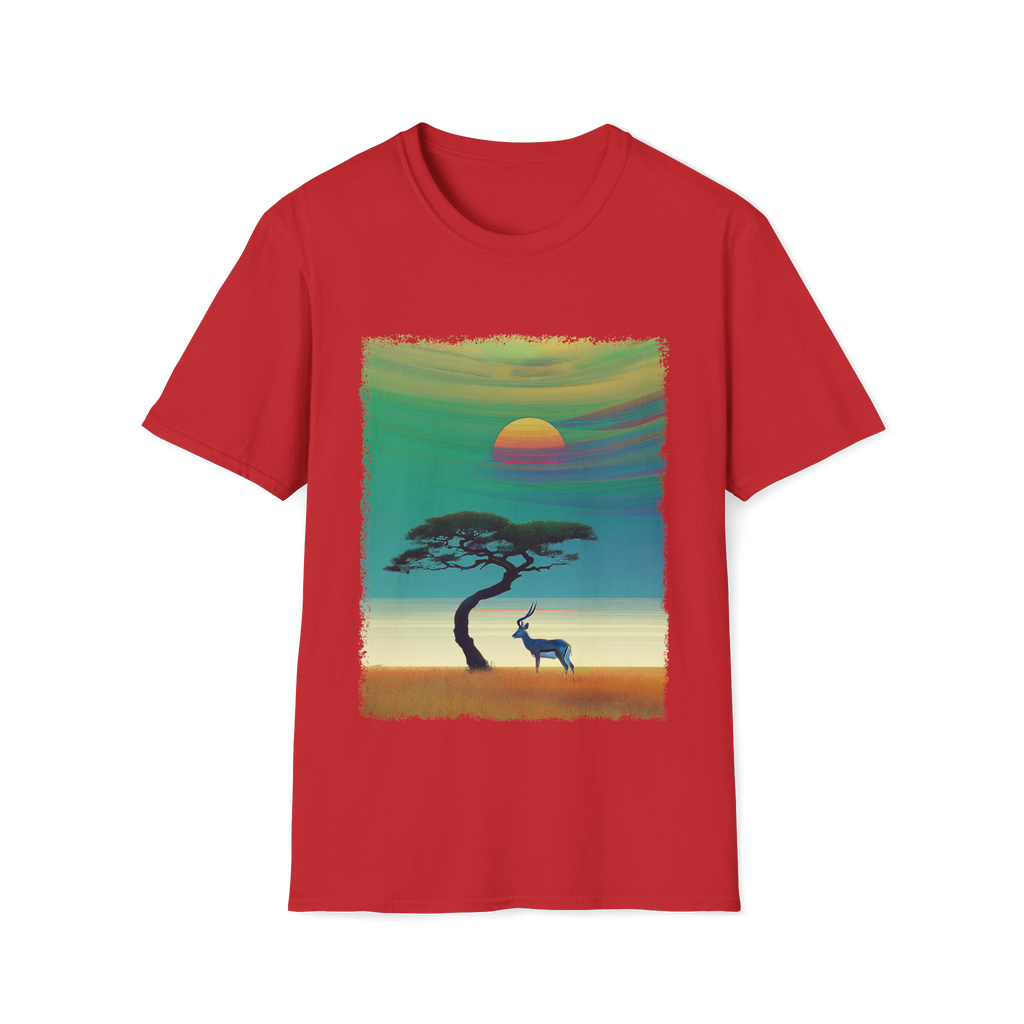 🦌 Majestic Africa Wildlife Nature T-Shirt, Unisex, Colors ⚫🔵🔴🟠🟡⚪