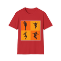 🕺 Graceful Dance Silhouette Graphic T-Shirt, Unisex, Colors ⚫🔵🔴🟠🟡⚪