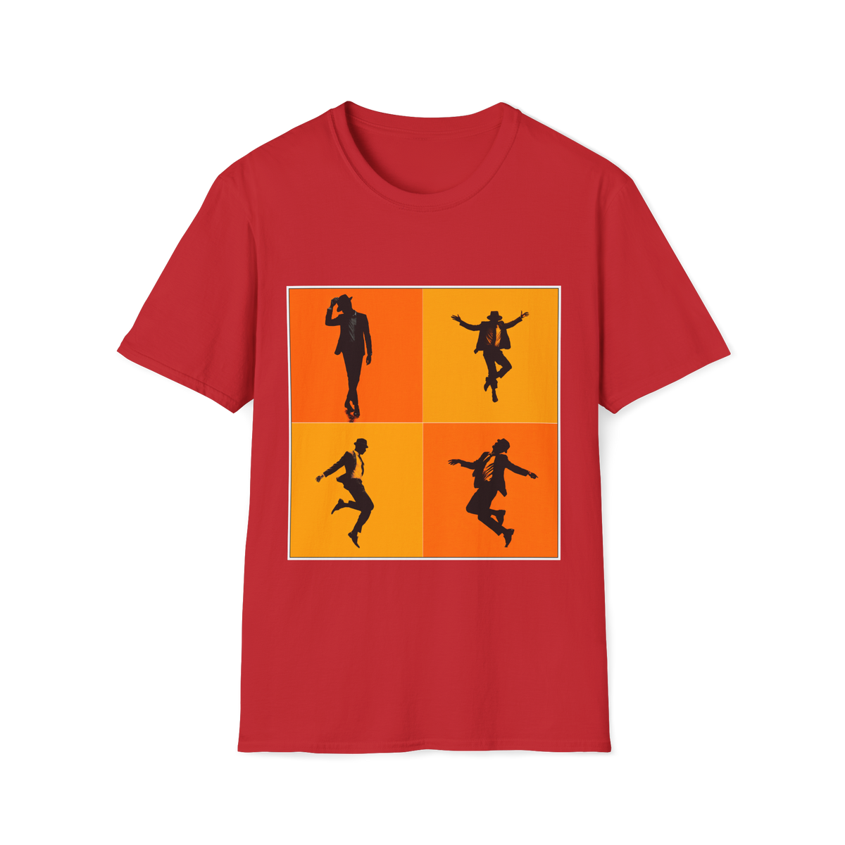 🕺 Graceful Dance Silhouette Graphic T-Shirt, Unisex, Colors ⚫🔵🔴🟠🟡⚪