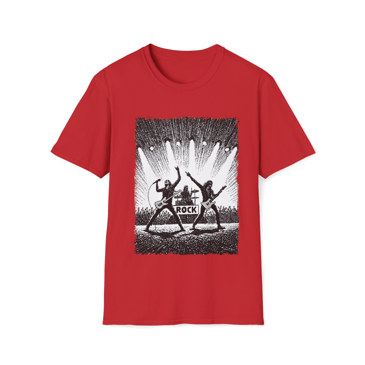 🤘 Rocking on Stage T-Shirt, Unisex, Colors ⚫🔵🔴🟡⚪