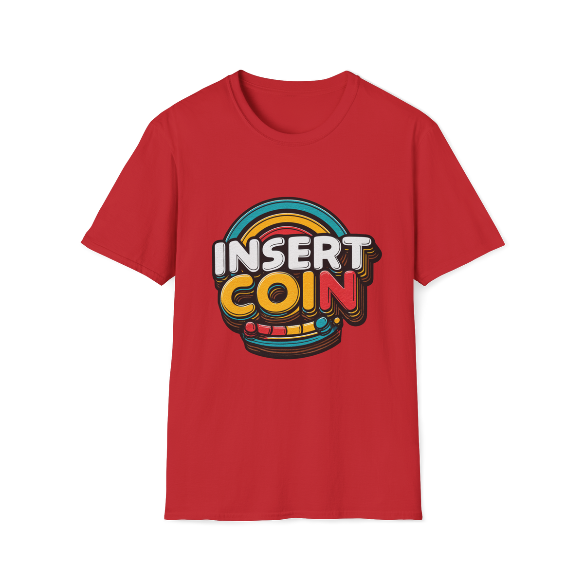 🕹️ Inset Coin for Extra Life Graphic T-Shirt, Unisex, Colors ⚫🔵🔴🟡⚪