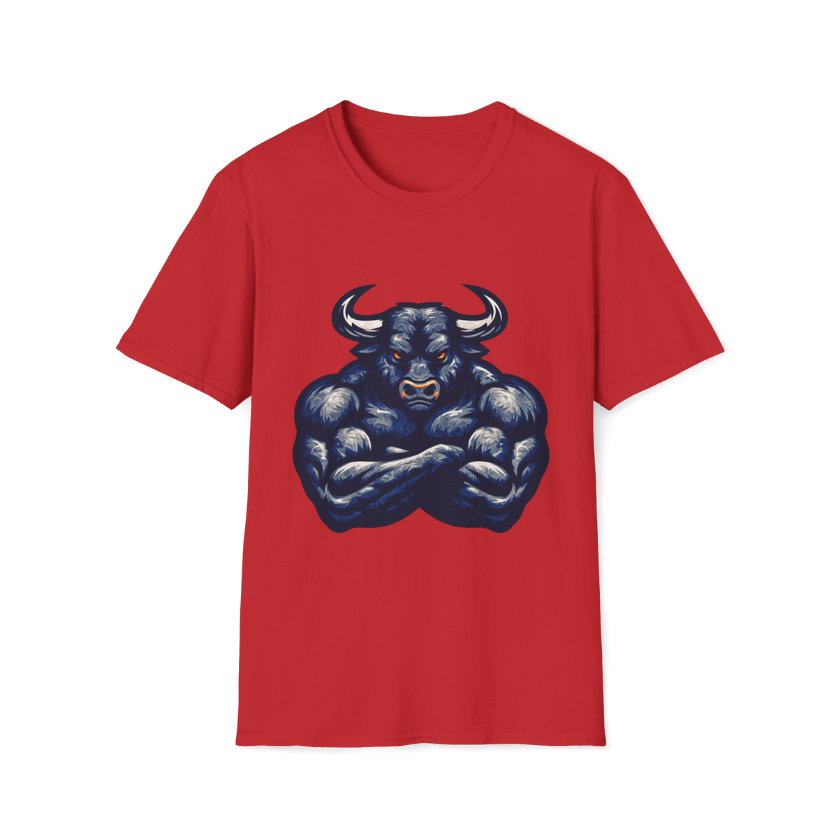 🐃 Built Different T-Shirt: The Bull Has Entered the Gym, Unisex, Colors ⚫🔵🔴🟠🟡⚪