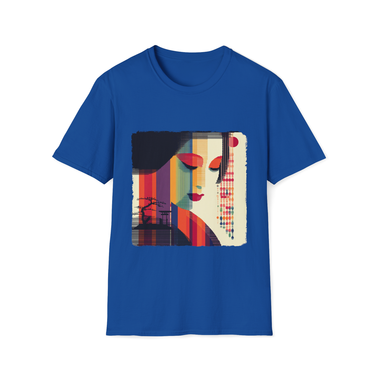 🎎 Traditional Japanese Art T-Shirt | Elegant Kyoto-Inspired Graphic Tee, Unisex, Colors ⚫🔵🔴🟡⚪