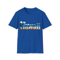 🌊 Hawaii Tropical Beach & waves T-Shirt, Unisex, Colors ⚫🔵🔴🟠🟡⚪