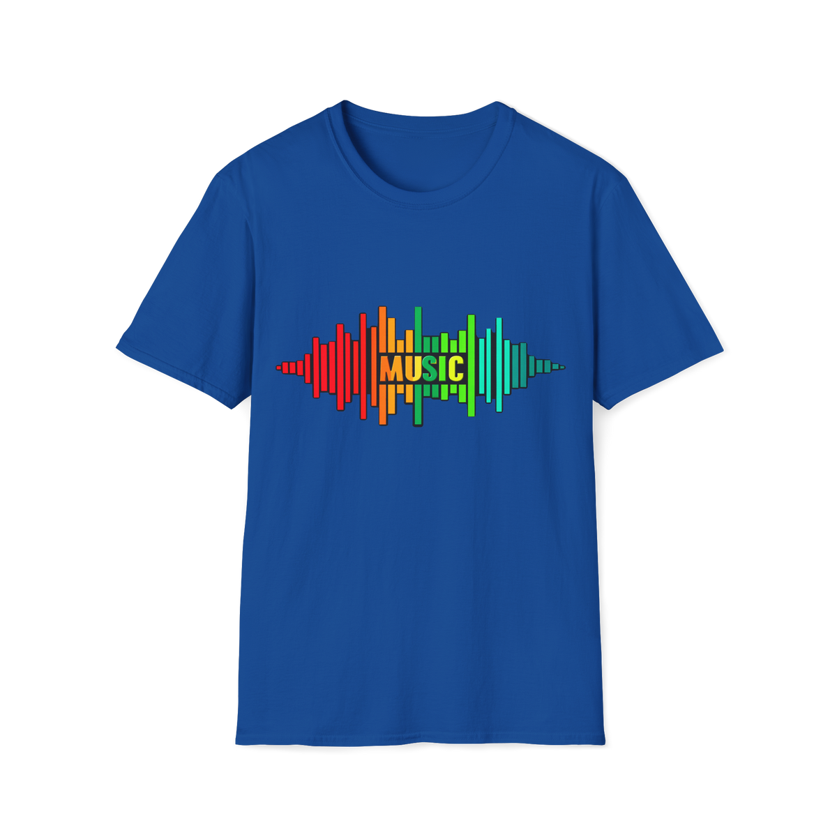 🎵 Music Equalizer T-Shirt, Unisex, Colors ⚫🔵🔴🟡⚪
