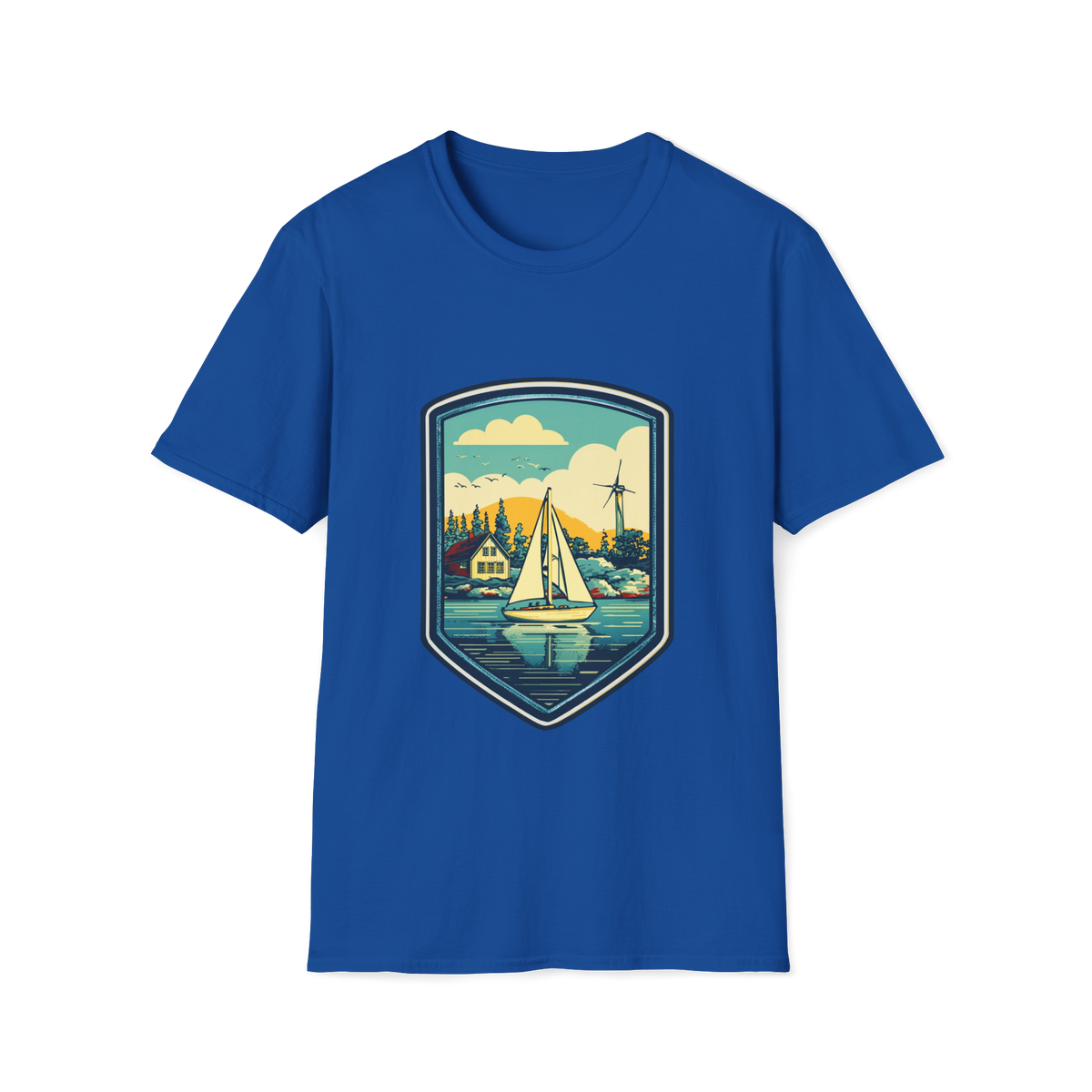 ⛵ Peaceful Sports T-Shirt, Unisex, Colors ⚫🔵🔴🟠🟡⚪