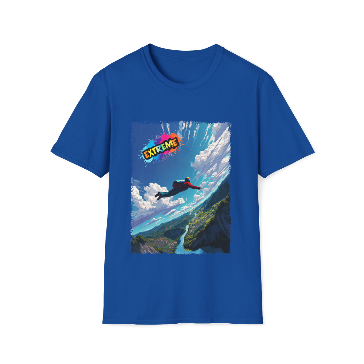 🪂 Extreme BASE Jumping – Defy Gravity Sports T-Shirt, Unisex, Colors ⚫🔵🔴🟡⚪