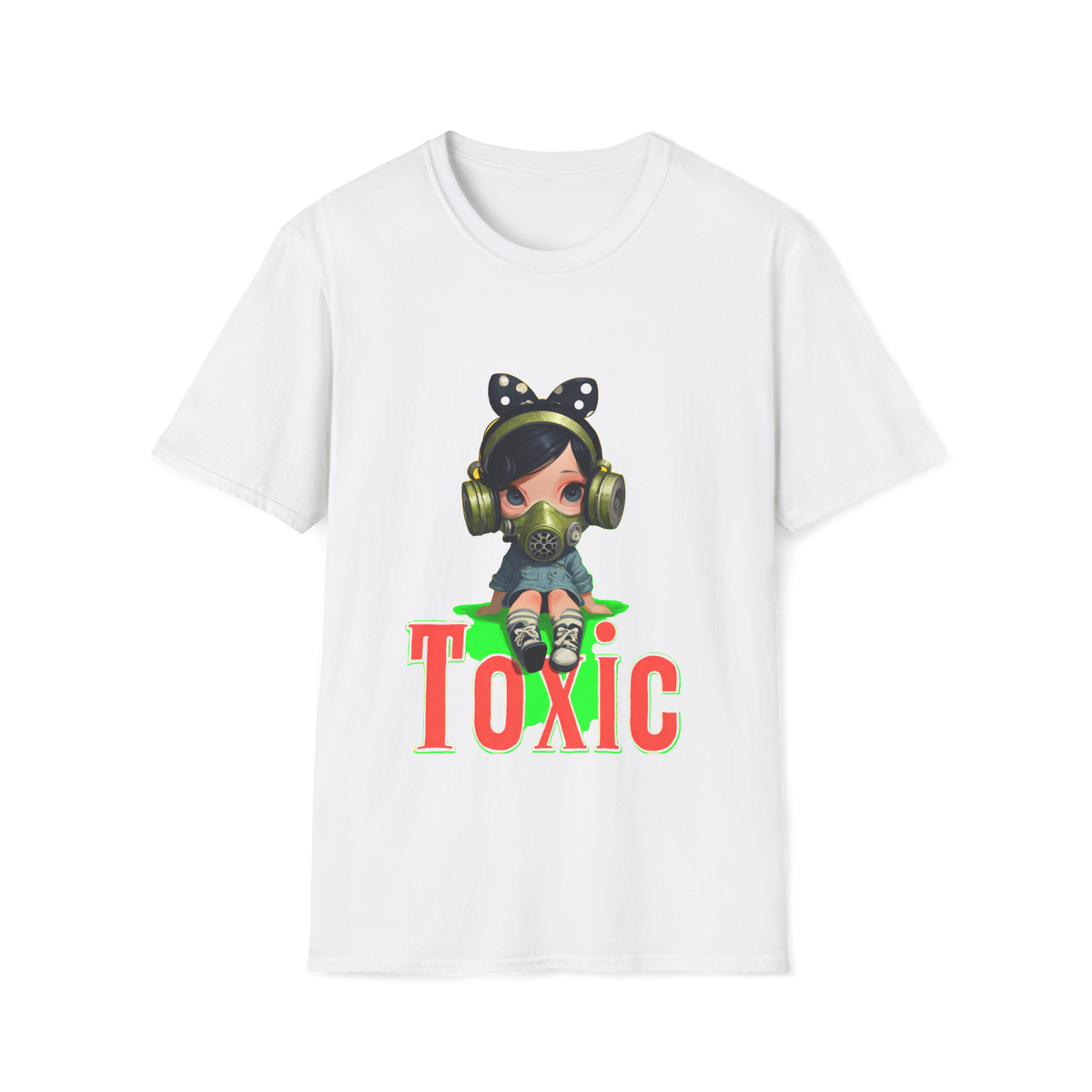 ☢️ Cute Toxic Girl – Chaos Graphic T-Shirt, Unisex, Colors ⚫🔵🔴🟠🟡⚪