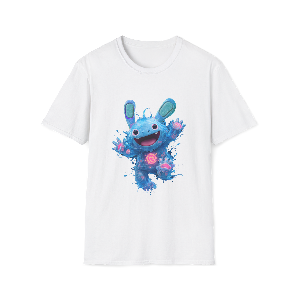 😇 Happy Creature T-Shirt | Cute Funny Monster Tee, Unisex, Colors ⚫🔵🔴🟠🟡⚪