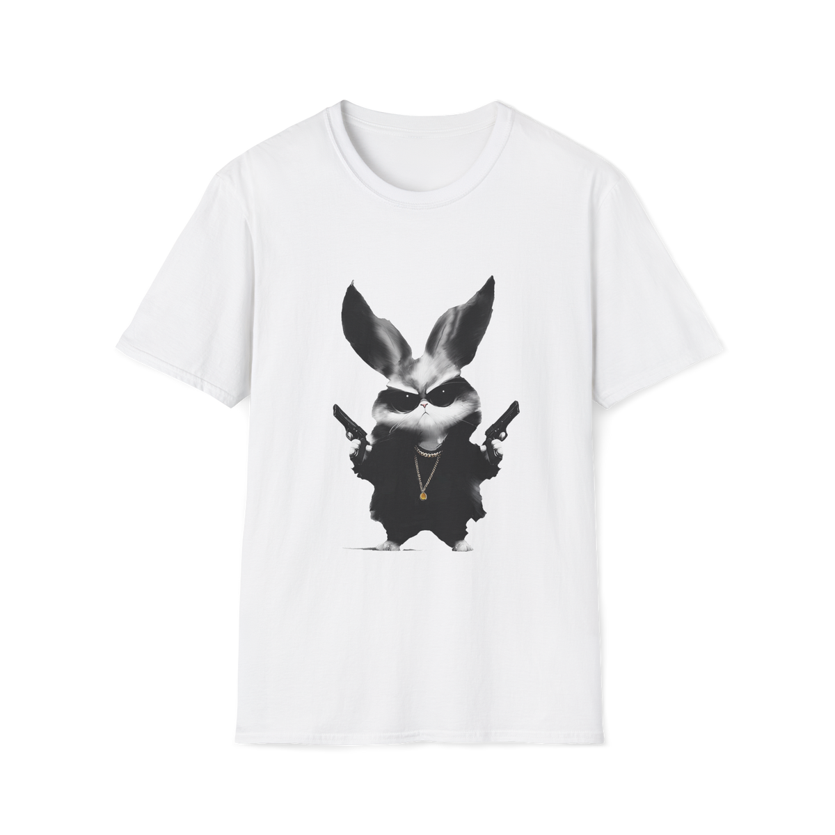 🐰 Funny T-Shirt - Small Bunny, Big Attitude, Unisex, Colors ⚫🔵🔴🟠🟡⚪